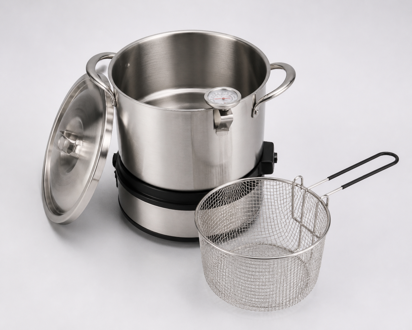 Custom Deep Fryer with Thermometer and Efficient Heating System Wholesale
