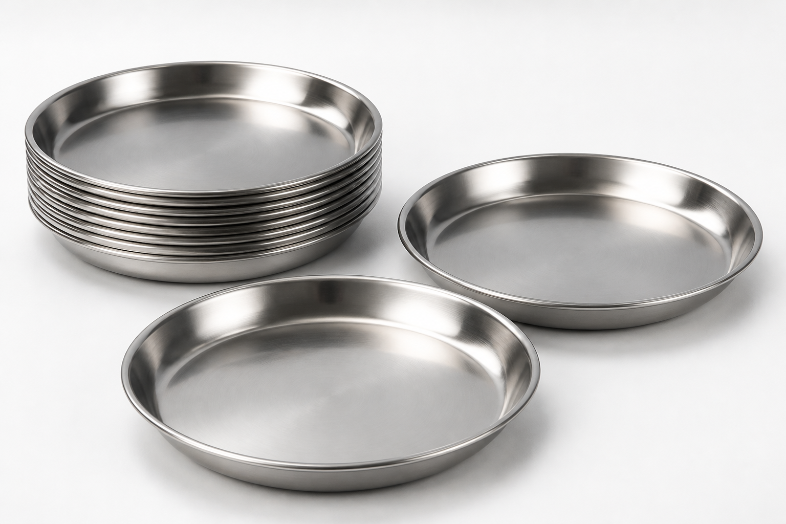 Factory Wholesale Retro-Style Stainless Steel Plates – Ideal for Hotels, Restaurants, and Outdoor Camping