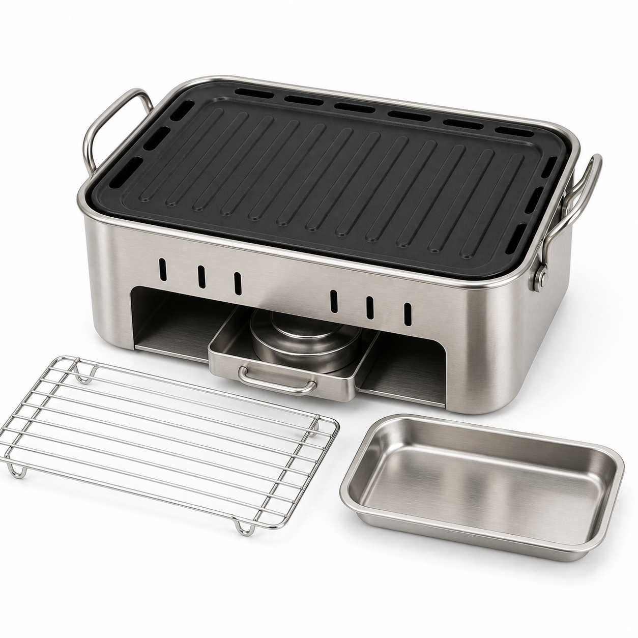 Wholesale Mini BBQ Grills Featuring a Physical Non-Stick Surface, Using Alcohol Fuel