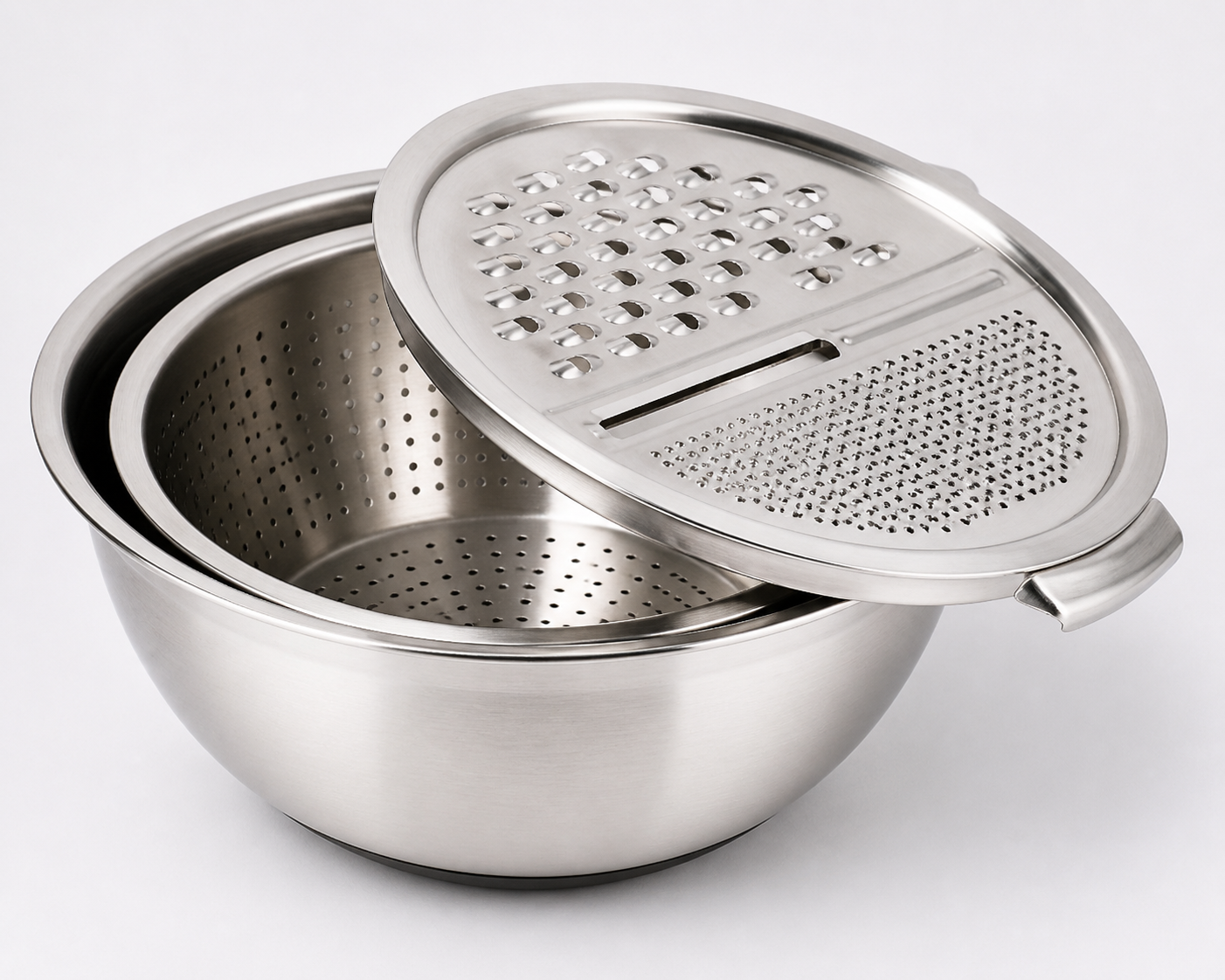 Wholesale Multi-Function Stainless Steel Colander Set with Grater