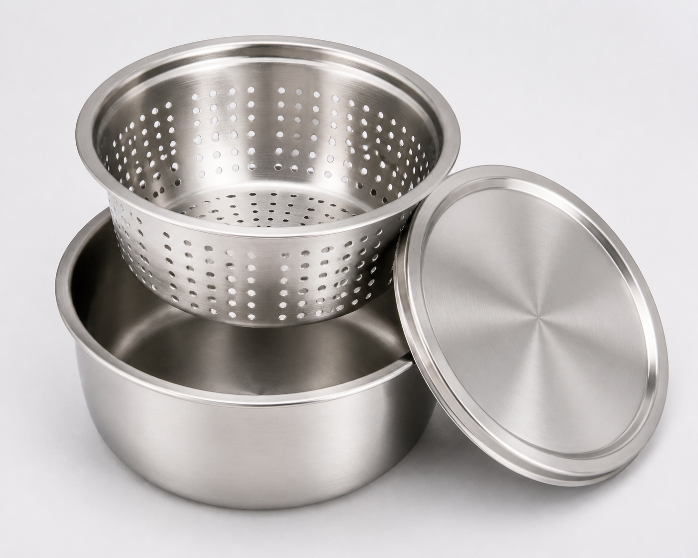 Wholesale Stainless Steel Food Container and Strainer Set