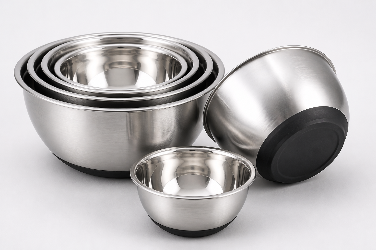 Wholesale Stainless Steel Mixing Bowls with Non-Slip Base