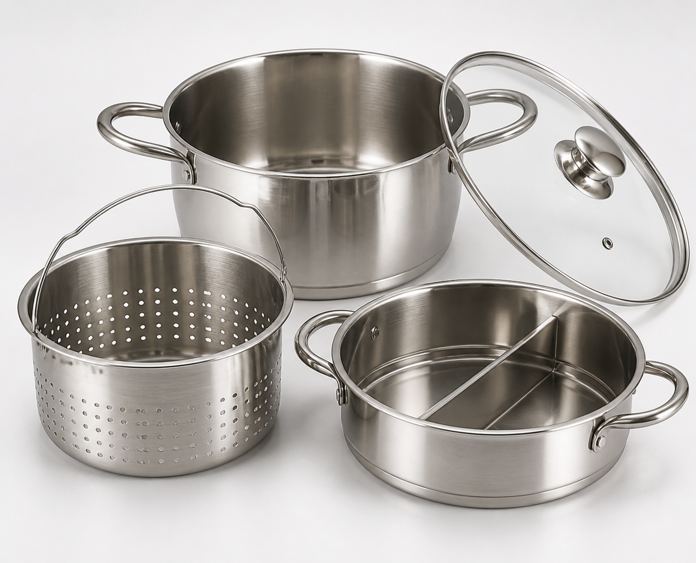 Wholesale Stainless Steel Multi-Purpose Cooking Pot Set, Fryer & Hot Pot Set